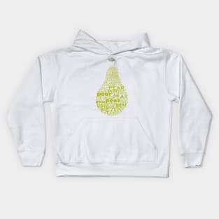 Typographic pear Kids Hoodie